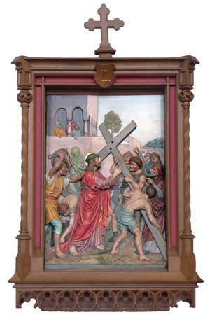 Station II: Jesus nimmt das Kreuz auf seine Schultern