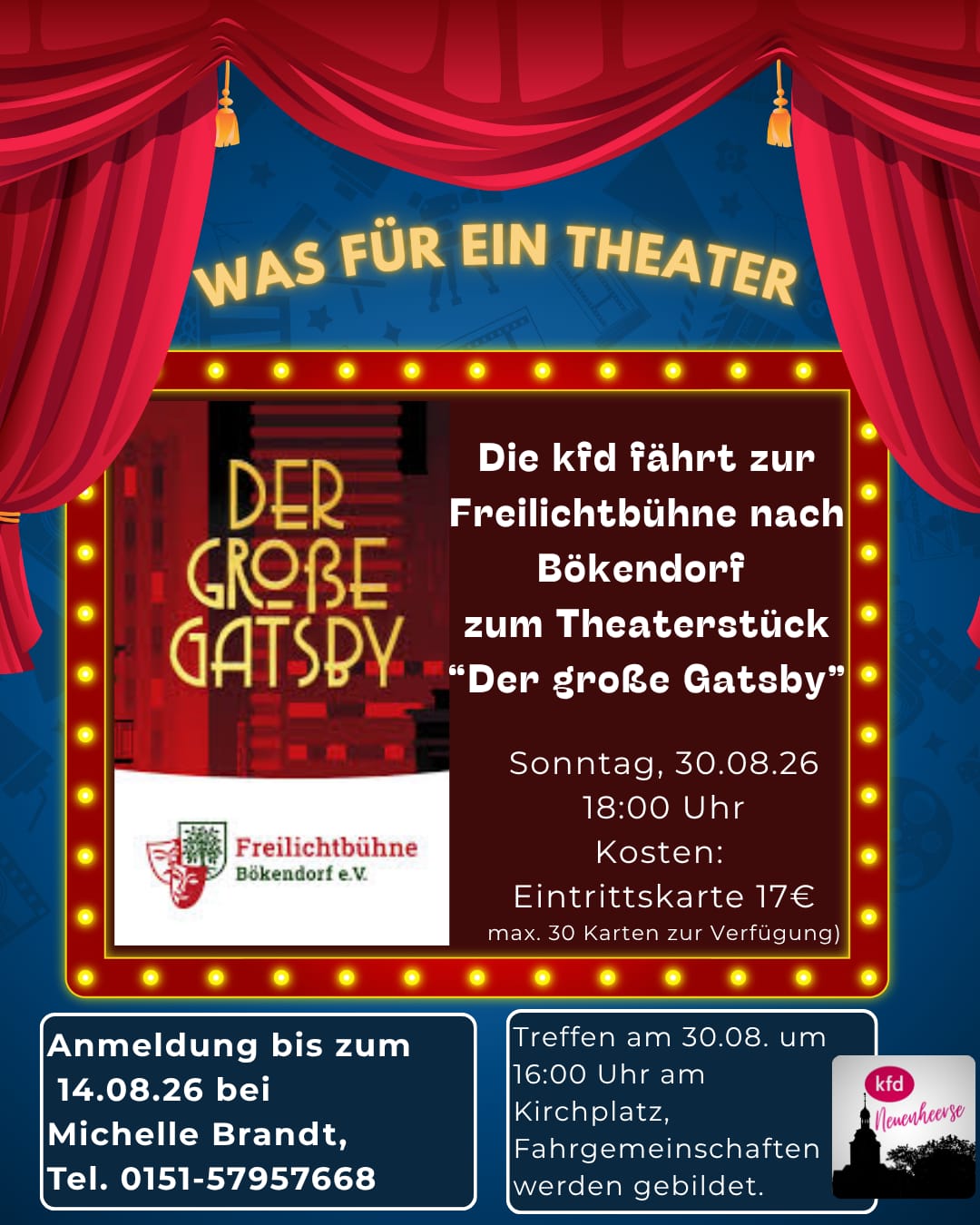 Einladungsplakat zum Besuch der Freilichtbühne Bökendorf